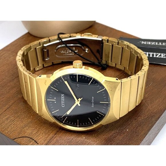 Citizen Men's Watch BM7582-56E Eco Drive Black Dial Gold Stainless Steel… - Picture 7 of 13